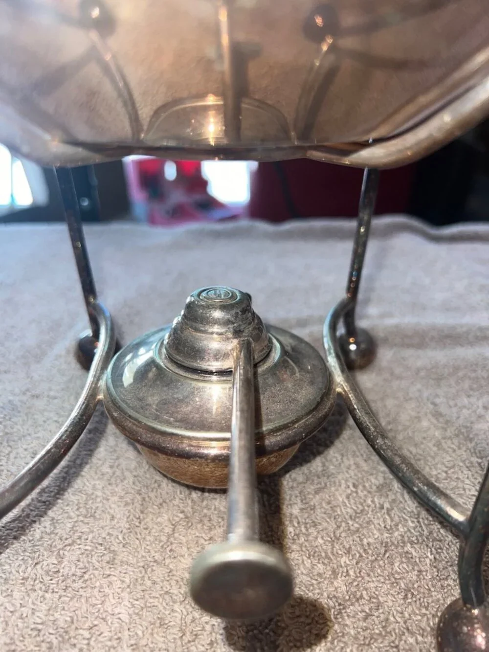 Antique Tilting Teapot With Stand Oil Warmer Silver-Plated Vintage Victorian
